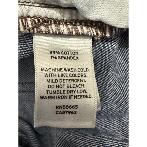 Abound Mom Jeans Straight Leg Stretchable High Rise Button Fly Blue W US 27 NWT - Picture 9 of 9